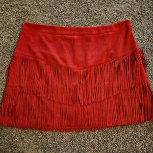 western fringe skirt